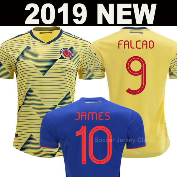 Colombia soccer jersey 2019 cop america JAMES Rodriguez FALCAO CUADRADO Sanchez VALDERRAMA football shirt Camiseta de futbol maillot de foot