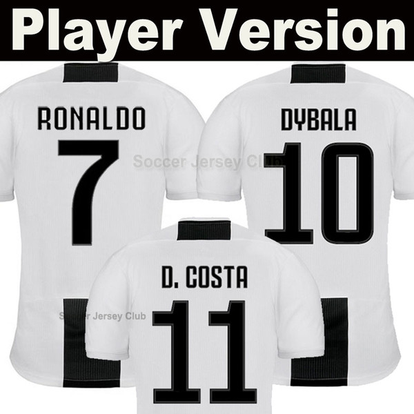 Player version 18 19 RONALDO JUVENTUS Soccer Jersey 2018 2019 DYBALA KHEDIRA JUVE maglia da calcio football shirts Thailand quality