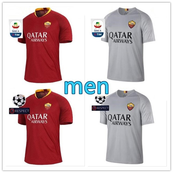 2019 TOTTI Rome home and away football uniform 18/19 DE ROSSI ASRoma football shirt custom DZEKO EL SHAARAWY short-sleeved football uniform