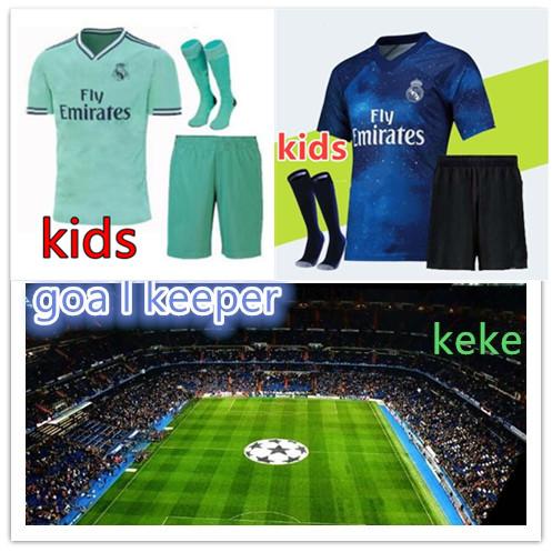 2018/19 Real Madrid KIDS Goalie Set 18/19Asensio SERGIO MODRIC RAMOS Goalkeeper Jersey MARCELO BALE ISCO Children's T-shirt