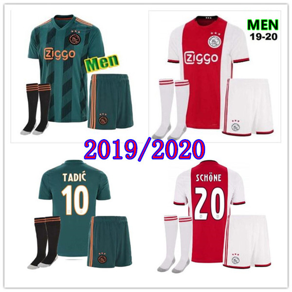 New Ajax FC football uniform Huntelaar TADIC Dolberg NERES SCHONE Nouri 18 19 red and black custom football shirt
