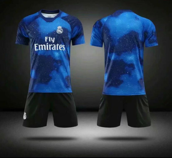 Nuevo top Real Madrid traje traje de fútbol 2019/20 versión estrella azul Mariano ISCO camiseta 2019/20 ASENSIO BALE uniforme de fútbol cruz