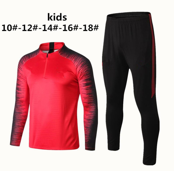 KIDS new children's Paris sportswear 2018-2019 psg football jogging jacket MBAPPE POGBA 18 19 Paris children's soccer training suit