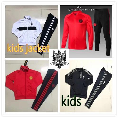 Two Stars 2018 World Cup #10 MBAPPE Football Kids Set #7 GRIEZMANN Football Jacket #6 POGBA Football Wear
