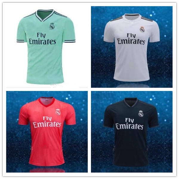 New 2019 Real Madrid home jersey 18 19 Real Madrid away blue football shirt 2018 MODRIC ASENSIO VINICIUS JR ISCO KROOS football uniform