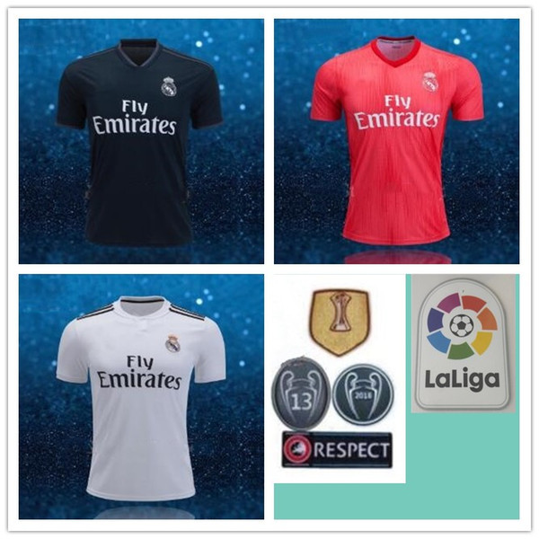 First-class quality 2018 2019 New Real Madrid #10 MODRIC Marcelo football sweatshirt BALE ASENSIO ISCO RAMOS Champions League home third set