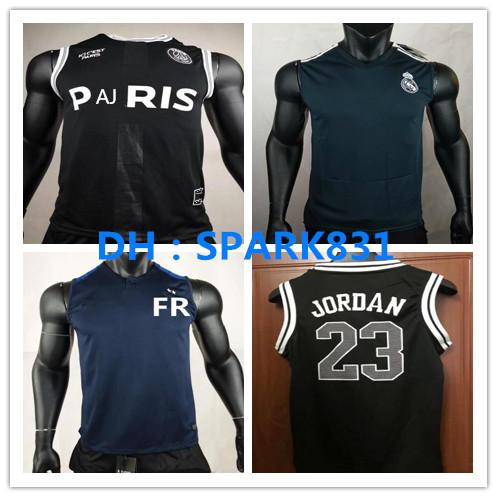 2018-19 Real Madrid PSG Soccer training vest 18/19 Paris sleeveless MBAPPE GREZMANN RONALDO JAMES POGBA Messi football shirt vest