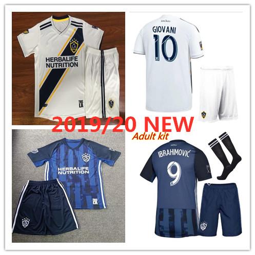 New MLS LA Galaxy Soccer Jersey 19 20 Adult kit Los Angeles Galaxy IBRAHIMOVIC GIOVANI DOS SANTOS KAMARA Football Jerseys Shirt