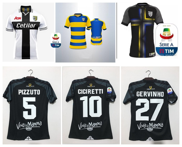 New Parma soccer jersey third Black Phoenix 2018 2019 CICIRETTI CERAVOLO DEZI DI GAUDIO Calaio Insigne Di Gaudio Ceravolo football shirt