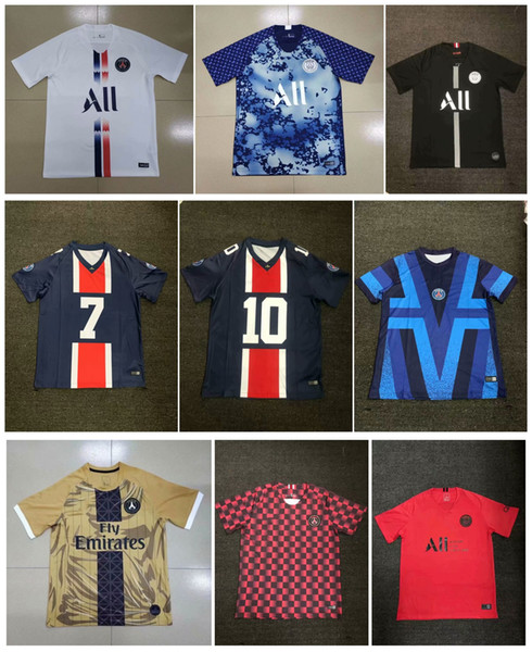 Thailand maillots 19/20 PSG soccer jersey 2019 Paris MBAPPE CAVANI VERRATTI saint germain jersey Short sleeve training suit football shirts