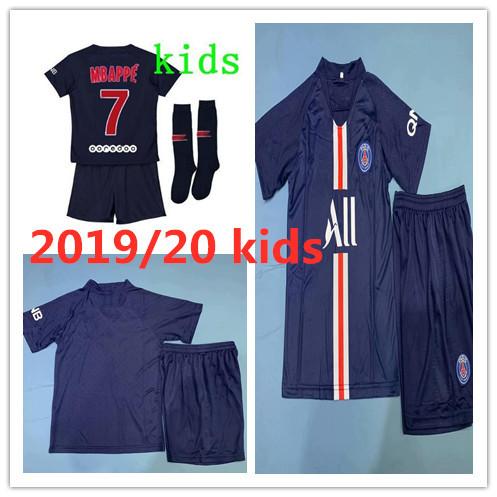 2019/20 Paris kids kit soccer Jerseys 19 20 mbappe VERRATTI CAVANI DI MARIA MAILLOT DE FOOT child survetement psg kids kit