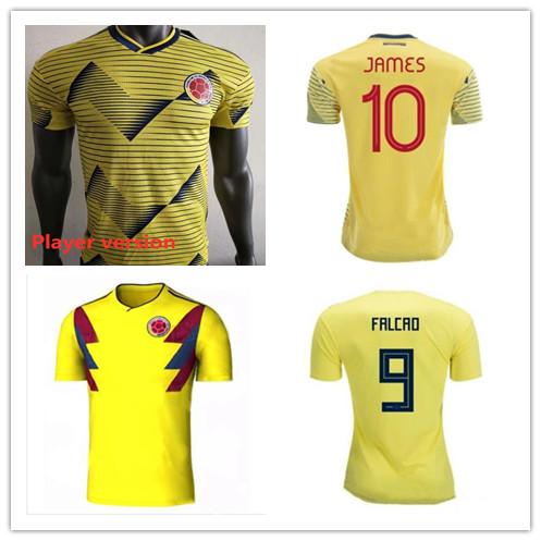 Player and fans Version National 10 JAMES COLOMBIA soccer jerseys 2019 Americas Cup FALCAO CUADRADO BACCA soccer jersey shirt camisetas mai