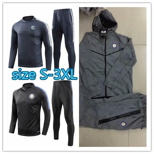 TOP 2018 2019 INTER soccer Tracksuit Kits ICARDI nainggolan LAUTARO PERISIC NAINGGOLAN 18/19 inter jacket training jacket