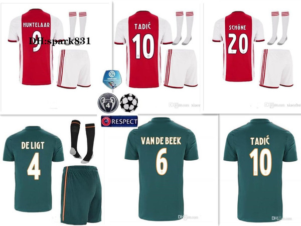 S-XXL 2019 2020 ajax FC adult Soccer Jerseys home away kit 19/20 Customized #7 NERES # 10 TADIC #4 DE LIGT #22 ZIYECH Football Shirt