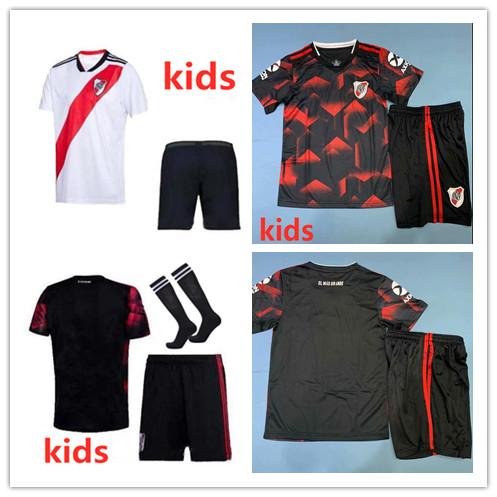 Kids River Plate Soccer Jerseys QUINTERO PONZIO SCOCCO CASCO 19/20 River Plate away MARTINEZ PRATTO PEREZ FERNANDEZ FOOTBALL Shirts