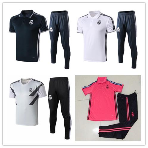 2019 New Real Madrid soccer survetement short sleeves 3/4 pants tracksuit chandal MODRIC ASENSIO VINICIUS JR ISCO Polo training football kit