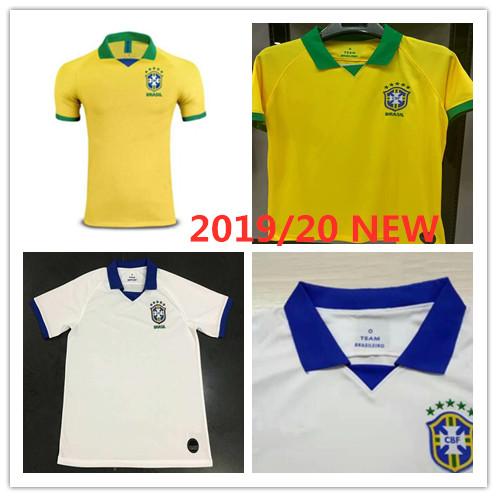 New Brazil soccer jersey 2019/20 Copa America home away Jerseys D.COSTA G.JESUS COUTINHO FIRMINO MARCELO uniforms football kit shirts