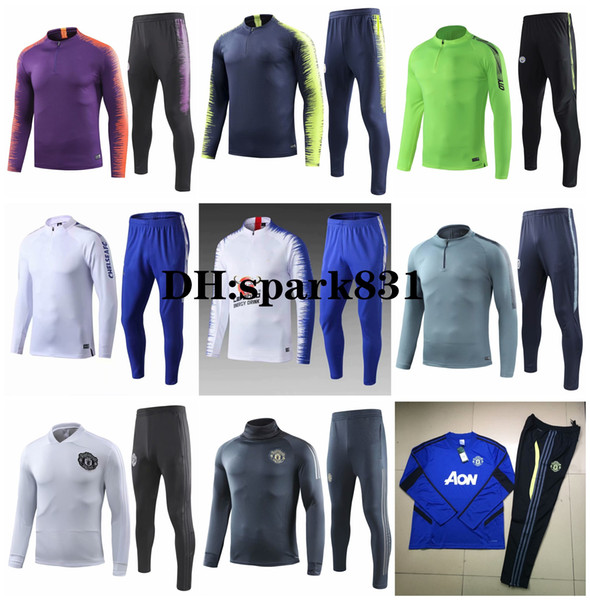 19 20 HAZARD soccer tracksuit 2019 AUBAMEYANG OZIL DE BRUYNE SANE POGBA RASHFORD HAZARD WILLIAN football training set jogging