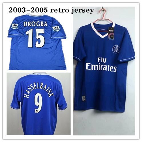 2003-2005 LAMPARD GUDJOHNSEN Hasselbaink retro soccer jersey Zola 03 04 05 VERON Mutu Drogba Crespo TERRY ROBBEN classic vintage fot shirt