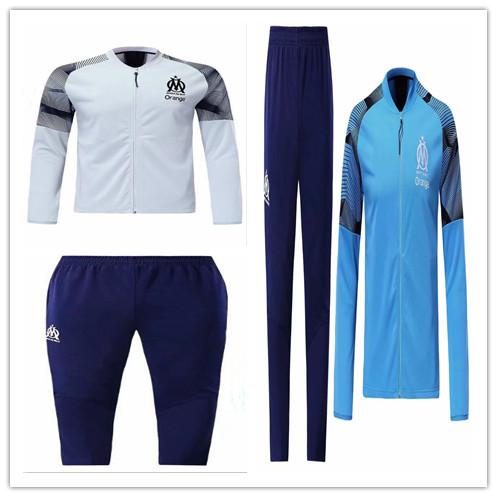 New Olympique de Marseille soccer jacket tracksuit set 2019 PAYET BALOTELLI L.GUSTAVO THAUVIN Marseill Maillot De Foot Football jackets