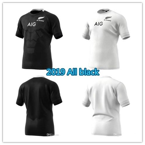 2018-2020 New Zealand All Blacks Rugby Jerseys 2019 Rugby Jerseys home black away white Super Rugby shirt All Blacks Size S-3XL