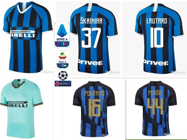 19/20 Inter Soccer Jersey #9 ICARDI #10 LAUTARO #14 NAINGGOLAN #44 PERISIC 2019 Inter 20th Game Edition Football Uniform Sale men jersey