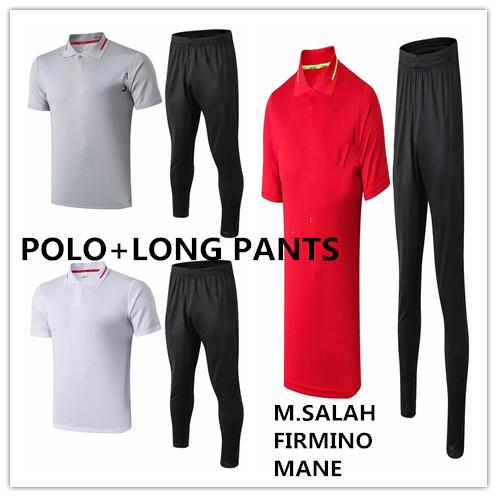 2019 GERRARD SALAH FIRMINO soccer POLO+PANTS training suit 19/20 MANE STURRIDGE LALLANA HENDERSON tracksuit Training suit jacket SIZE S-XL