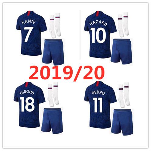 2019/20 HAZARD JORGINHO PULISIC soccer jersey 2019 2020 Adult kit HIGUAIN GIROUD KANTE Camiseta de football kits shirt 19 20 maillot