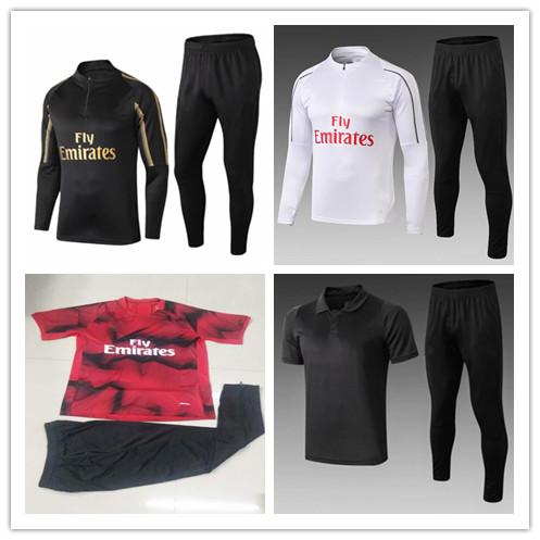 2018-19 Milan soccer Training set white black red survetement 18 19 CALHANOGLU SUSO PIATEK CUTRONE Football jacket sportswear tracksuit