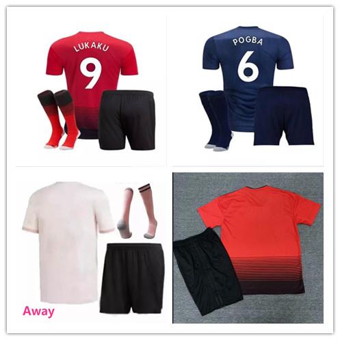 2019 LUKAKU RASHFORD POGBA soccer jersey 2018 Adult kit ALEXIS MARTIAL LINGARD MATA MATIC SMALLING Home AWAY 3rd football shirt