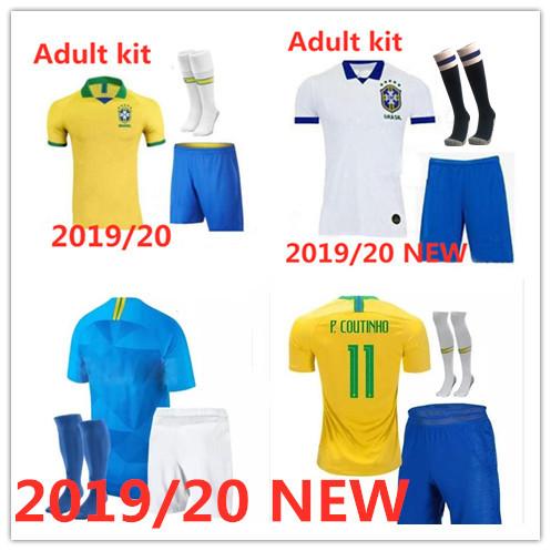 2019 Brasil soccer Jersey 19 20 adult kit G.JESUS P.COUTINHO FIRMINO MARCELO D.COSTA DAVID LUIZ Soccer Jersey 2020 Brazil Football Jersey