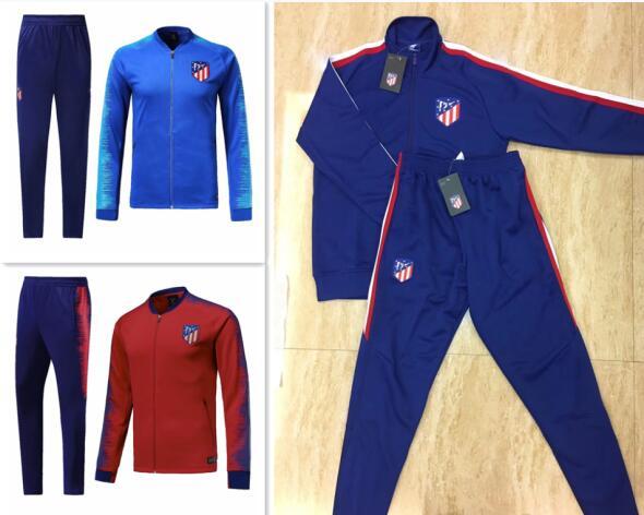 Top quality Atletico jacket training suit 18/19 GRIEZMANN FTORRES KOKE DIEGO COSTA Madrid football jacket Long zipper soccer tracksuit