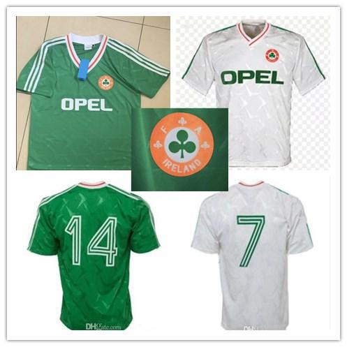 1990 1992 Ireland retro soccer jersey 90 92 world cup Ireland classic jersey vintage Irish retro jersey Sheedy home and away football shirts