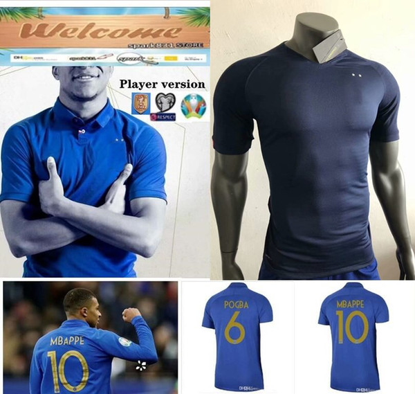 Player version 1919 2019 POGBA MBAPPE FR 100th Special Edition soccer jersey 2019 2020 GRIEZMANN KANTE PAVARD football jersey maillot