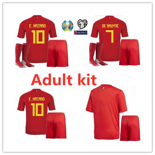 2018 Belgium DE BRUYNE soccer jerseys2019 U Qualifie adult kit HAZARD LUKAKU football shirt Camiseta futbol KOMPANY DEMBELE maillot