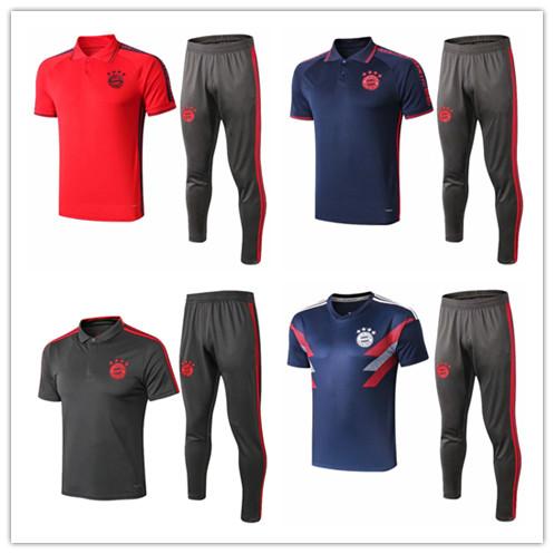 2019 Bayern Munich LEWANDOWSKI soccer survetement short sleeves long pants tracksuit chandal MULLER KIMMICH JAMES Polo training football kit