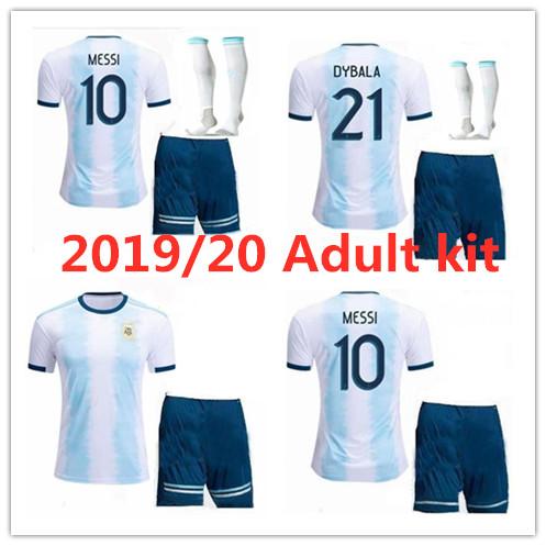 19 20 Argentina soccer Jersey 2019/20 Americas Cup Adult kit MESSI DYBALA DI MARIA AGUERO HIGUAIN national team 2019 Football jersey