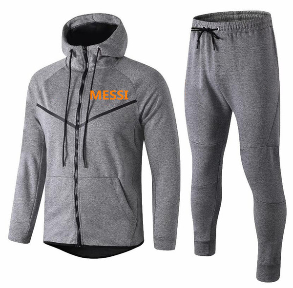 hot sell 2019 MESSI mens clothing zipper jacket tracksuit 18 19 PIQUE Maillot de foot SUAREZ COUTINHO coat mens hoodies jacket Training suit