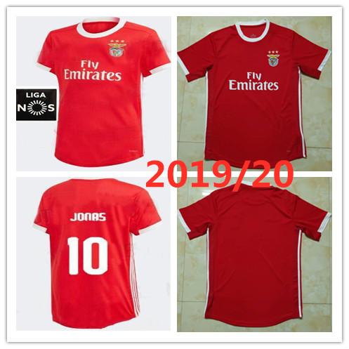 19 20 SL Benfica Soccer Jersey 2019/20 10 Jonas jerseys 18 Salvio 19 FERREYRA 20 KROVINOVIC 21 Pizzi Football Shirts Uniforms