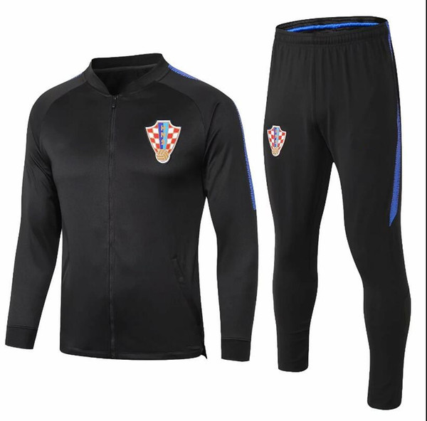 New Modric Tracksuit jacket set Soccer sets 18 19 world cup PERISIC RAKITIC MANDZUKIC Football uniform sales Training suit Sport chandal