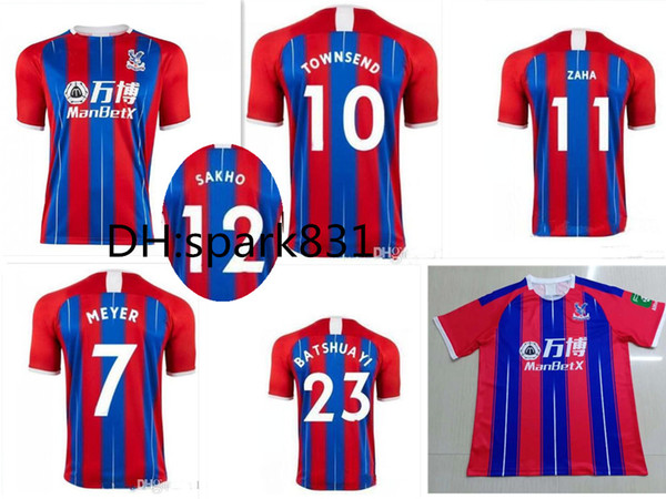 S-XXL 19 20 Crystal Soccer Jersey Palace Zaha 2019 2020 MILIVOJEVIC TOWNSEND SAKHO BENTEKE Batshuayi Football Shirts Maillot Mens Uniform