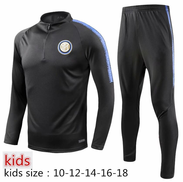 kids 2018 2019 ICARDI LAUTARO Football tracksuit 18 19 soccer kit PERISIC NAINGGOLAN POLITANO EDER AMBROSIO jacket Training suit free shippi