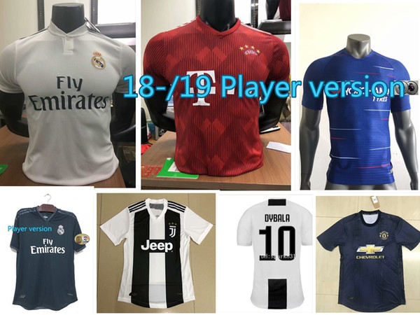 Player version 18 19 Real Madrid Soccer Jersey 2018 MODRIC BALE Soccer Shirt Real Madrid BENZEMA DYBALA HIGUAIN Toliss JAMES size S-XL