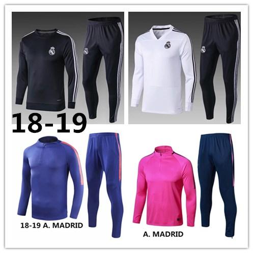 Madrid soccer Tracksuit 2018 2019 GRIEZMANN Lucas Costa BALE MARCELO ASENSIO del Chandal Football jacket soccer training suit sweatshirt