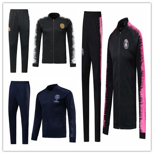 New men soccer tracksuit JACKET set 2018 2019 Paris tracksuits MBAPPE DANI ALVES cavani verratti di maria Football jacket kit Training suit