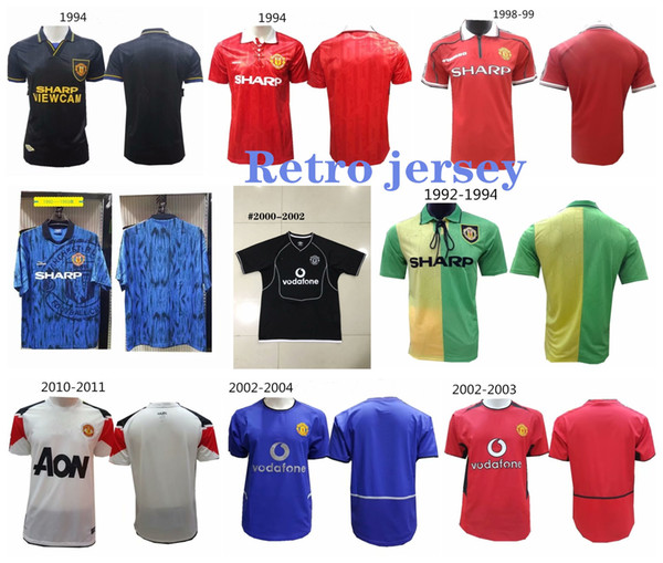 2006 07 08 RONALDO Retro jersey BECKHAM v.NISTELROOY CANTONA football shirt Giggs SCHOLES BEKHAM 1993 1994 1998 2010 2011 2013 shirt