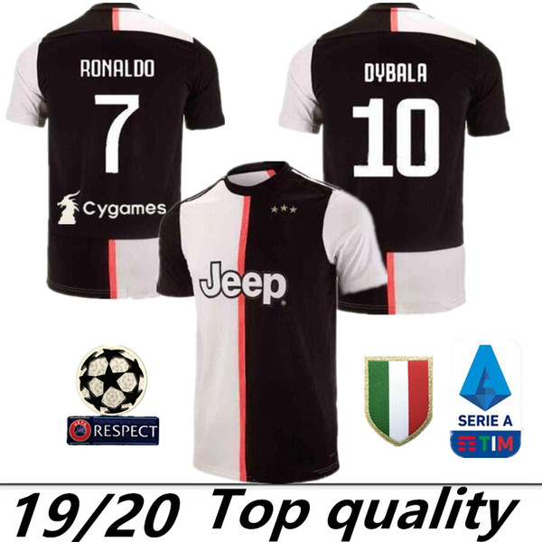 19 20 RONALDO Juventus champions league soccer jerseys DYBALA 2019 2020 home MANDZUKIC Bonucci MATUIDI football shirts MEN JUVE thailand