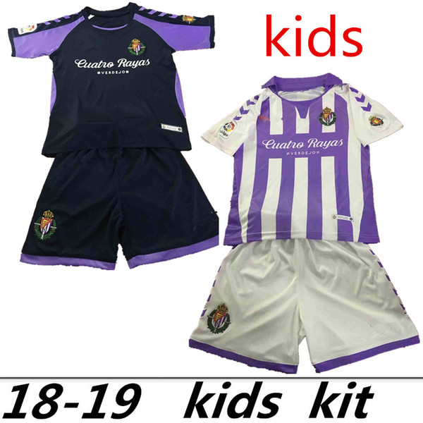 kids 18 19 Valladolid soccer jerseys 2018 2019 HOME away Real Valladolid Jaime Mata Michel Borja Luismi Jaime football shirts