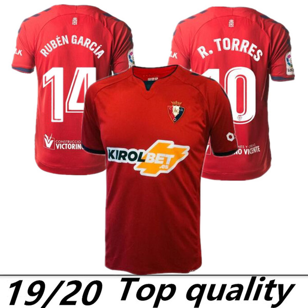 2019 2020 CA Osasuna Soccer Jerseys KIKEBARJA JUAN VILLAR LILLO Roberto Torres Custom Club Atletico Osasuna Home Red Football Shirt Uniform