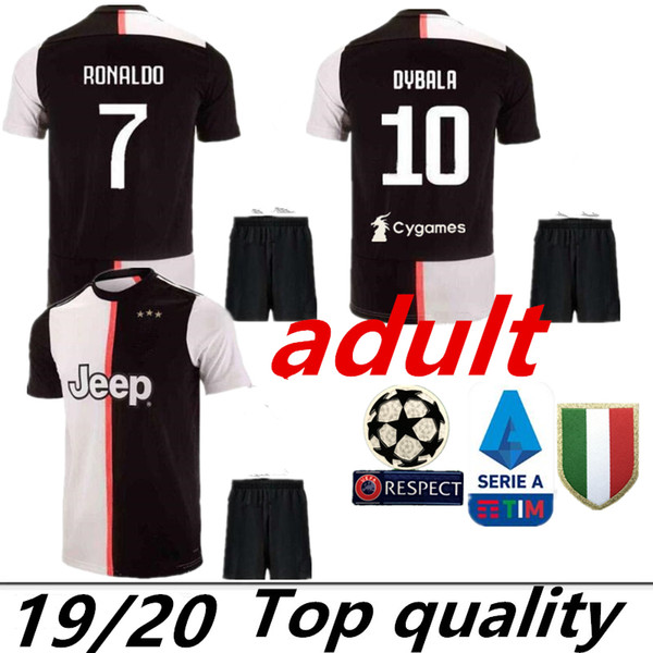 ADUIT 19 20 Juventus 7 RONALDO 10 DYBALA Soccer Jersey kit juve 9 HIGUAIN 11 D. Costa 17 MANDZUKIC 2019 2020 Football shirt